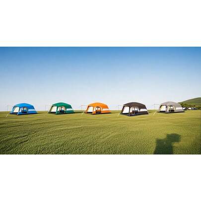 Carpa portátil multicolor, para uso en campamentos y excursiones al aire libre, comidas familiares y vacaciones en la playa, multifuncional, con protección contra la lluvia, el sol y el viento. Adecuada para excursiones familiares, parejas, cenas al aire libre. Incluye bolsas de almacenamiento, cortinas, varillas, clavos para el suelo y cuerdas para el viento.