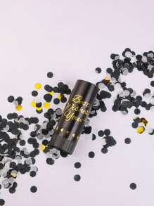 1pc Spring-Loaded Mini Multicolored Paper Confetti Popper, Suitable For Birthday Party, Holiday Celebration, Christmas Party, Housewarming, Wedding, Color Paper Handheld Center Exploder Decoration, Mother's Day, Graduation Ceremony