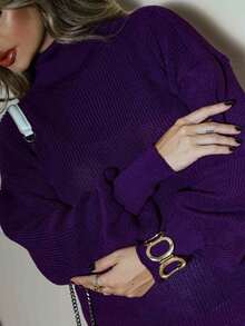 Women Sweaters - Màu tím - Xem 5