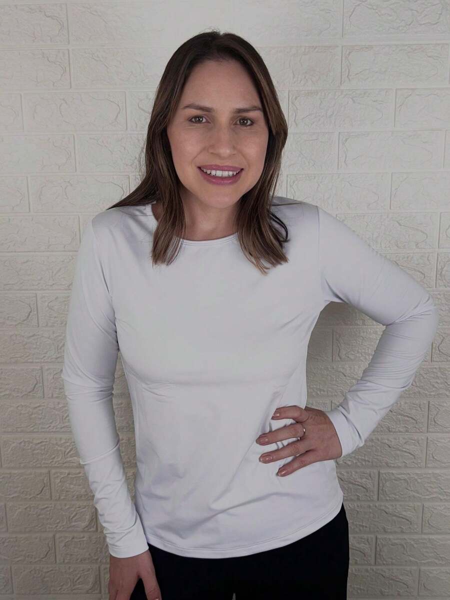 Women's Long Sleeve Thermal Second Skin Top - White - View 1