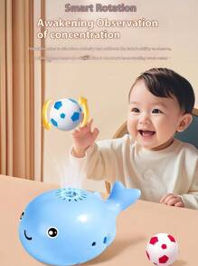 1pc Whale Floating Ball Sensory Toy - Infant Focus Training Educational Game, Allows Children To Feel The Force Of The Wind, Montessori Parent-Child Interactive Toy, Visual Tracking And Motor Skill Development, USB Rechargeable, Gift For Boys And Girls