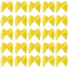 50/100pcs Mini Satin Bow, Assorted Colors - Polyester Handmade No Feather Bows, DIY Crafts, Garment Accessories, And Elegant Gift Wrapping Decorations