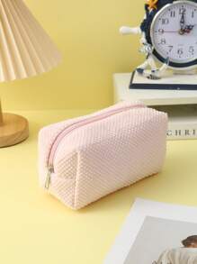 1pc Large Capacity Pencil Case - Simple Solid Color Personalized Design Pencil Case Spacious Well-Organized Pencil Case For Back , Back To School Gifts