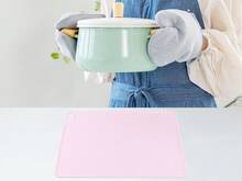 Placemat Set Of 6 Silicone Placemats For Kitchen Dining Table Decor, Washable Table Placemats Wipeable Table Mat - Pink - View 5