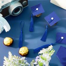 10 Pcs Graduation Graduation Party Pastry Decoration Doctoral Hat: Perfect For Graduation Parties - 2025 Decorative Graduation Gifts - Suitable For Wedding, Birthday, Graduation, First , General Occasions