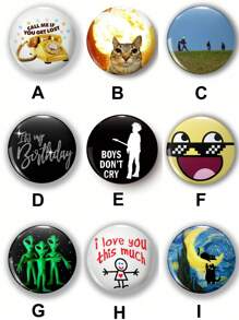 1pc Fashionable Badge Brooch, Women Lapel Pin, Brooch Pin, Clothing Accessories, Bag Charm, Fun Gift For Friends, Family, Teachers & Classmates