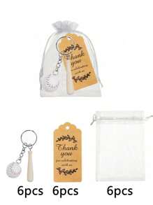 18pcs/9pcs Baseball & Softball Keychain Gift Set, Includes 3pcs Keychains, 3pcs Thank You Cards, 3pcs Organza Bags, Sports Team Keychains, Mini Baseball Softball Keychains, Craft Bag Charms, Suitable For Team Gathering, Birthday Party, Appreciation, Sports Themed Party Favors, Sports Souvenir Gifts