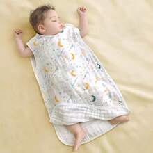 1pc Ultra Soft & Comfortable Baby Sleeping Bag, Summer Muslin Sleeveless Breathable Sleeping Bag, Children Anti-Kick Quilt, Suitable For Summer Air-Conditioned Room. A Perfect Gift For Baby Shower, Valentine's Day. - Sleeveless Vest Sleeping Bag - View 19