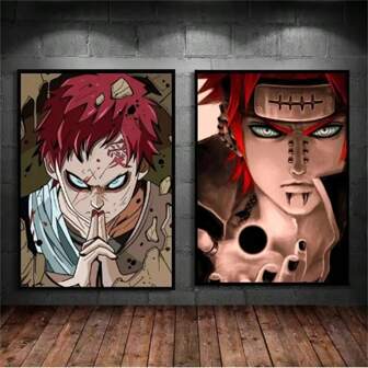 1 Pc Optional Framed Posters Wall Arts Pop Poster And Painting Natuto Pain Kid Action Figures High Quality Art Friends Gifts Room Home Comics Pictures ,Wall Art With Frame