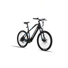 Bicicleta de montaña de suspensión completa Mongoose Impasse, para hombres y mujeres, cuadro de aluminio de 18 pulgadas, ruedas de 29 pulgadas, frenos de disco delanteros y traseros, cambiador de marchas giratorio, desviador trasero de 21 velocidades, color plateado - Azul - Ver 7