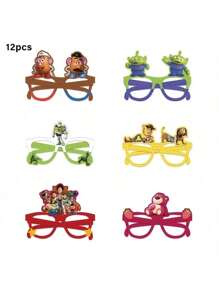 ONE PIECE 12 Packs Themed Birthday Party Glasses, Paper Photo Props For Christmas, Halloween, Valentine's Day, Tailgating, Bachelor Party - No Electricity Needed, Fun Accessories For Celebrations