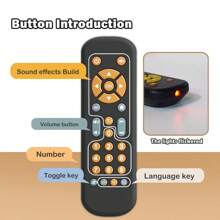 1 Pc Baby Remote Control Toys Are Suitable For Babies Over 6 Months Old, With Music, TV Remote Control Toys, And Children's Remote Control Toys. Children's Realistic Game Remote Control, Realistic Lighting And Sound - In English, French, And Spanish, Suitable For Baby Play - Does Not Contain Bisphenol A (Four Styles For You To Choose From)