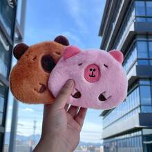 1buc/set mic cadou de absolvire, 2 opțiuni de culoare, posetă interesantă cu monede din pluș capibara, husă cu monede pentru păpușă umplută Capybara drăguță, cadou