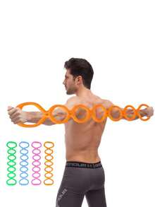 1pc 7-Hole Silicone Resistance Band, Multi-Function Arm Strength Training Latex Tube, Reusable Resistance Rope - Multicolor - View 3
