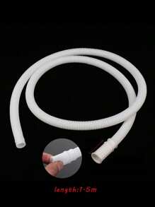1pc FlexiHose Multi-Functional Faucet Extension Tube With Clamp, Easy Installation, Interlocking Head & Tail Design, Plastic Material For Garden, Bathroom, Kitchen - Solves Short Faucet And Drain Pipe Issues, Sink, Air Conditioning, Washing Machine, Drain Pipe, Faucet Extension, Interlocking, Perfect Solution