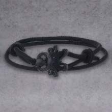 1 pieza Pulsera minimalista de cuerda de nailon con temática oceánica y elemento de pulpo, apilable, adecuada para bodas, surf en verano