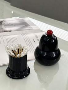 可爱设计牙签和牙线收纳盒