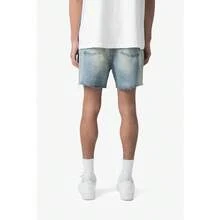 Men's Cut Off Denim Shorts - Blue - View 4