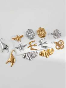 Broche géométrique en acier inoxydable pour femmes, accessoire mode, cadeau de mode