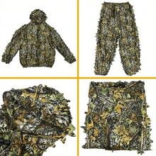 Men Hunting Clothes Camouflage Leafy Hooded Jacket Pants Camo Ghillie Suit 3D,  3D Leafy Camo Suit, Hooded Cape Hunting Suit, Camouflage Suit, Bird Watching, Jungle Hunting, Halloween Party, Camping, Theme Decoration - 迷彩色 - 查看 11