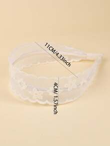 1 Set Lace Embroidery Flower Headband, Simple & Practical Multifunctional,Hairband,Hair Hoop,Hair Accessories Headbands - Multicolor - View 4