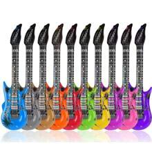1pc/3pcs Inflatable Music Props, Durable PVC Material, Assorted Colors, For Party Decorations And Stage Performance Accessories, No Power Needed, Perfect For Themed Parties, Music Festivals And Birthday Celebrations