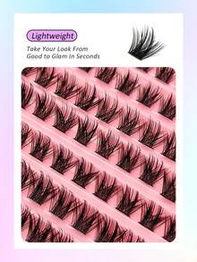 Asiteo 100 片 D 卷曲簇状睫毛，自然外观单根簇状睫毛延长 - 自然、动漫、适合初学者且可重复使用的睫毛簇状睫毛、睫毛簇状睫毛、单根睫毛、睫毛、假睫毛