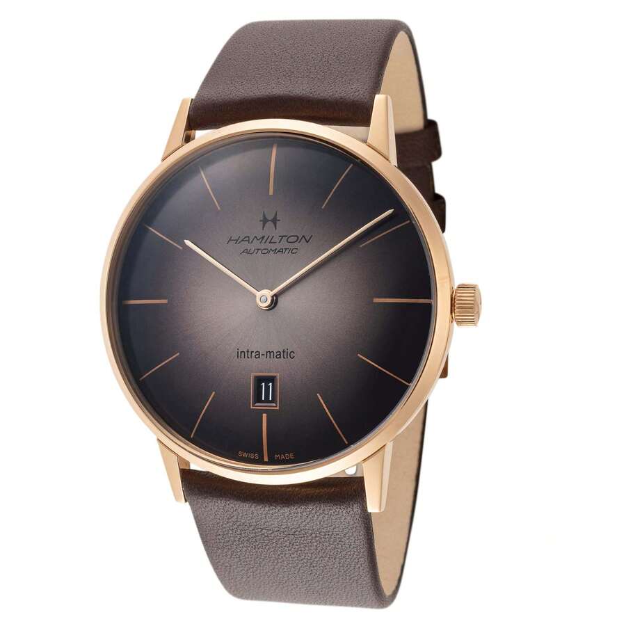 Hamilton Men's IntraMatic 42mm Automatic Watch - dark brown - View 1