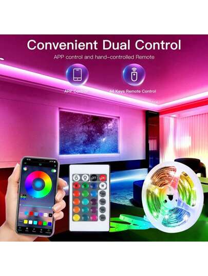 1pc 1m-15m/3.3ft-50ft LED TV Backlight For TVs 2-Mode Control LED Strip Light For Festival Celebration In Mother's Day Easter Spring Festival Oktoberfest In Munich Independence Day Id Al-Adha Halloween Christmas Day Of The Dead New Year Valentine's Day Ramadan St.Patrick's Day