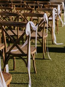 1/5/10Pcs Satin Wedding Chair Bows With Long Tails 43.3In Wedding Aisle Decorations Sashes With Ties White Chair Sashes Draping Ribbons Bows For Wedding Banquet Party Bridal Shower Events Paty Decoration