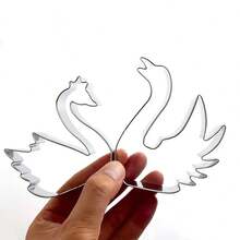 1 Set Stainless Steel Swan & Watermelon Slicer - Food Safe Fruit & Vegetable Cutter Mold Tool For Baking And Crafting, 2 Pieces Set - Multicolor - View 5