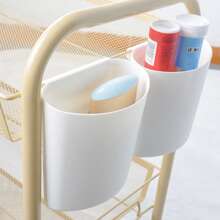 3pcs Kitchen Trolley Hanging Basket Storage Bucket Tableware Sundries Debris Box U-Shaped Storage Bucket Kitchen Storage Rack