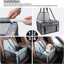CRUTBYGD Pet Dog Booster Seat, With Upgrade Support, Breathable And Foldable Pet Car, Pet Dog Car Portable Seat, Suitable Small And Medium Pets