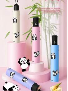 Panda Folding Automatic Umbrella Small And Portable Automatic Opening And Closing Windproof Sun-Proof And Ultraviolet-Proof Dual-Purpose In Sunny And Rainy Days Travel Essentials