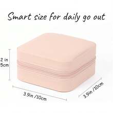 Travel Jewelry Case Bridesmaid Gifts Box,3 Pack Small Jewelry Box Mini Jewelry Organizer,PU Leather Portable Earring Storage Box For Women Girls Bridesmaid Proposal Gifts - 白色 - 查看 3