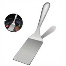 1pc Stainless Steel Spatula - Flat Pancake, Steak And Griddle Cooking Spatula, Durable Kitchen Tool With Ergonomic Handle