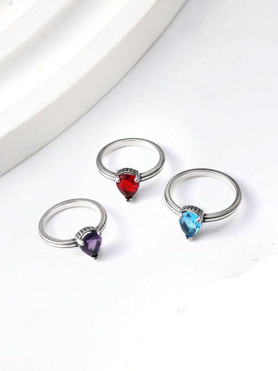 1pc Simple Unique 925 Sterling Silver Love Connects JA Ring Women Fine Jewelry Gift