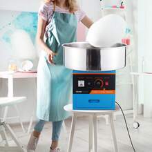 Electric Cotton Candy Machine, 1000W Candy Floss Maker, Commercial Cotton Candy Machine With Stainless Steel Bowl, Sugar Scoop, And Drawer, Perfect For Home Kids Birthday, Family Party, Blue - US A Type Plug(110-127V) - View 7