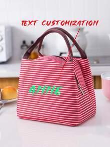 1 Customized Insulated Lunch Bag, Thermal Bento Box Bag, Thick Aluminum Foil Lunch Tote, Cooling Picnic Handbag, Work & Outdoor Portable Lunch Box Bag, Lunch Bag, Work And School Storage Bag, Teacher Storage Bag, Classroom Bag, Classroom Storage Bag, Professional Gift, Mother's Day Gift, Father's Day Gift, Back To School Gift