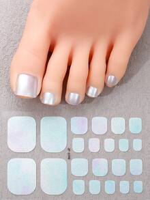 22 片金属脚趾全包裹指甲贴，春夏古铜色宝石星月自粘指甲油条，美甲用品指甲贴纸，适合女士 DIY 音乐节使用 - 彩色 - 查看 8