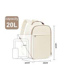 Travel Backpack For Women Carry-On Backpack Airline Approved Hiking Sport Casual Daypack Waterproof Personal Item Backpack Large Capacity Oversized For Work Business Travel Vacation Holiday College Outdoor For Women Man Student Gift For Mom Dad Daughter Friend New Year's Day Gift Valentine's Day Gift Cabin Bag 40x20x25 School Backpack Bookbag - Beige - View 3