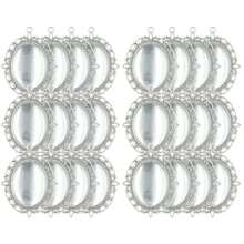 10 件古董吊坠托盘套装婚礼花束照片吊饰银色相框