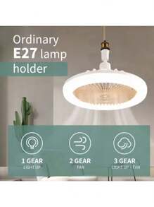 1 pezzo Ventilatore da soffitto a LED con telecomando intelligente, funzioni di aromaterapia e ventilazione, 30W