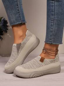 New Mesh Breathable Casual Soft Sole Sneakers, Anti-Slip Slip-On Comfort Shoes For Women