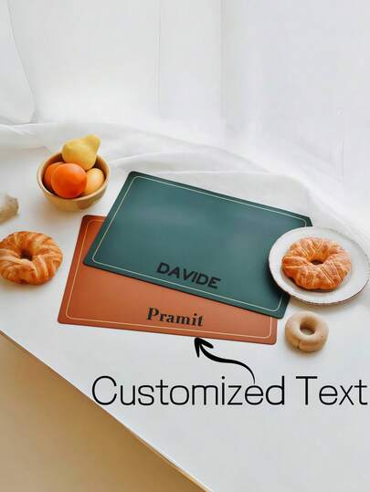 1 pezzo Sottopiatto personalizzabile - Personalizza con il tuo nome, design carino e alla moda, perfetto per la sala da pranzo, la cucina, il caffè, l'uso del ristorante, un ottimo regalo per la casa, ideale per compleanni, vacanze e altro, forniture regalo di Natale