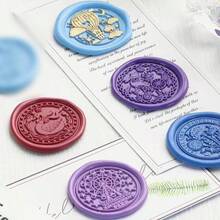 Fantasy Plant Series Wax Seal Stamp, Copper Head Asymmetrical Embossed Seal, Envelope Sealer, Wax Stamp For Journal, Christmas Vintage Removable Brass Suitable For Wedding Invitations,Back To School,School Supplies - one-size - View 4
