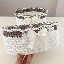 3pcs Oval Crochet Basket Bottom Plate Blank Crochet Basket, DIY Round Oval Wooden Board Small Embroidery Stretch Embroidery Frame Hole Board, 3 Sizes Wooden Floor Cover DIY Basket Weaving Crochet Supplies Bag Basket Weaving Supplies - Multicolor - View 5