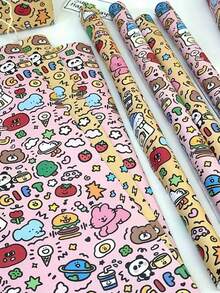 3pcs,Cute Animal Packaging Paper - Large Paper, Perfect For Birthday, Christmas, And Valentine's Day Gifts | Panda Themed Party Decoration - Multicolor - View 4