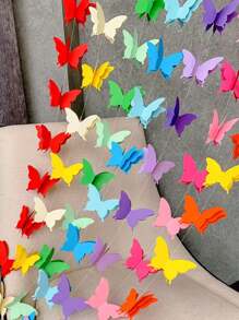 1/2Pcs Butterfly Decor Hanging Paper Garland,Butterfly Hanging Garlands,3D Butterfly Banner,Butterfly Pull Flag For Wedding,Valentine's Day,Engagement,Birthday And Themed Party Decor,Bridal Gift,Home Decor,Indoor And Outdoor Party Decoration Mother's Day,Graduation