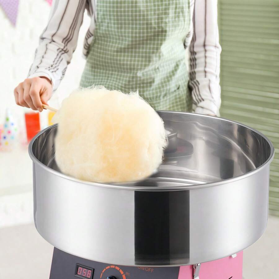 Electric Cotton Candy Machine, 1000W Candy Floss Maker, Commercial Cotton Candy Machine With Stainless Steel Bowl, And Sugar Scoop, Perfect For Home Kids Birthday, Family Party (Pink) - 美規A型插(110-127V) - 查看 1